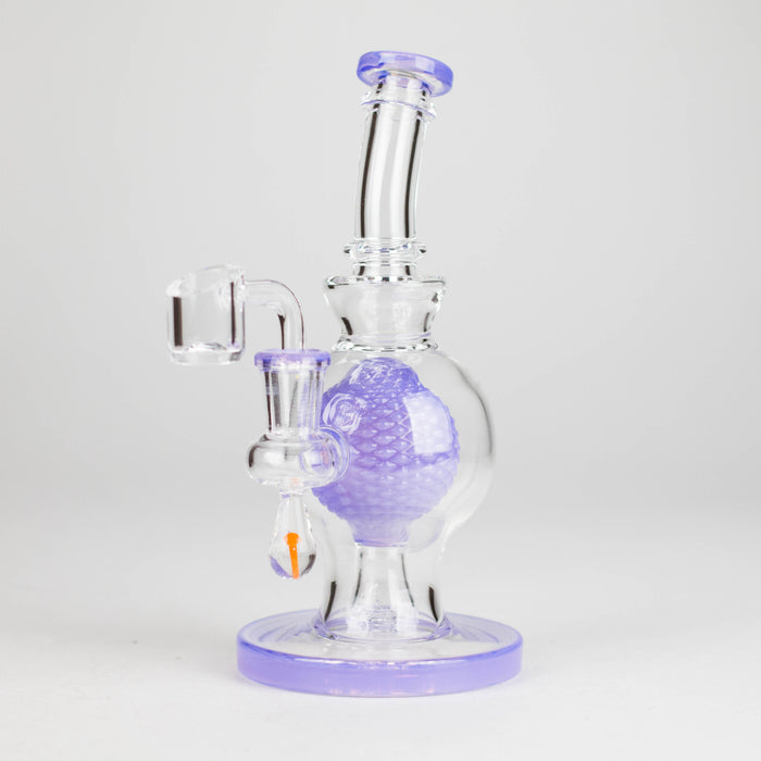 8" Ball Rig – Compact Dab Rig with Quartz Banger Glass Rig Small Biz Distributors Purple