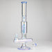 Trippy Glass | 17" 7mm Holographic Stemline Bong – Triple Diffused Perc with 18mm Bowl Glass Bong Small Biz Distributors