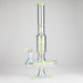 Trippy Glass | 17" 7mm Holographic Stemline Bong – Triple Diffused Perc with 18mm Bowl Glass Bong Small Biz Distributors GREEN