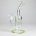 9" Ball Perc Glass Bong – Green with Bent Neck & 14mm Bowl Glass Bong Small Biz Distributors