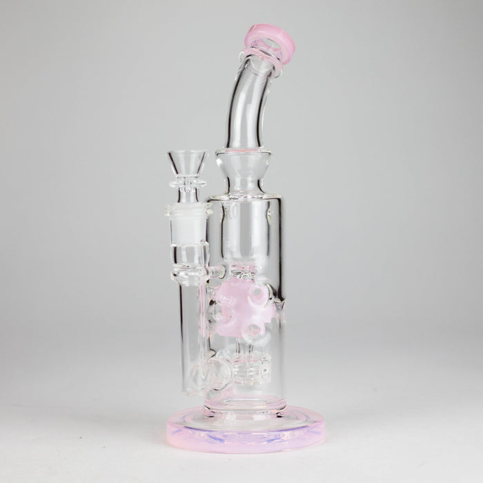 9.5" Incycler – Matrix Perc Glass Dab Rig for Smooth, Clean Hits Glass Bong Small Biz Distributors Pink