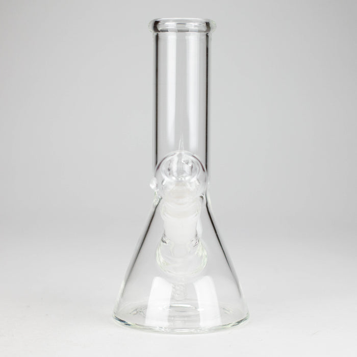 8" Clear Beaker Glass Bong – 4mm Thick Glass Bong HALLO GLASS