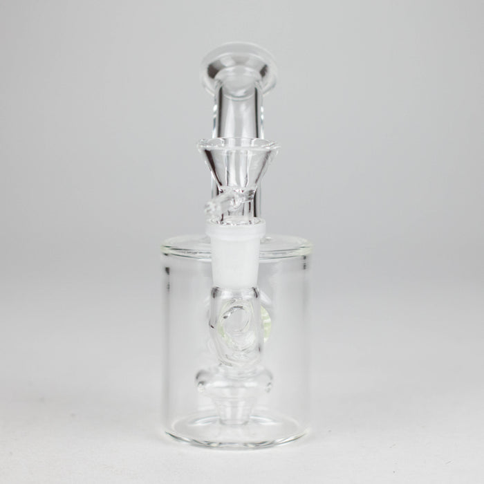 5" Clear Tank Base Glass Bong – Disc Shower Diffuser Glass Bong HALLO GLASS