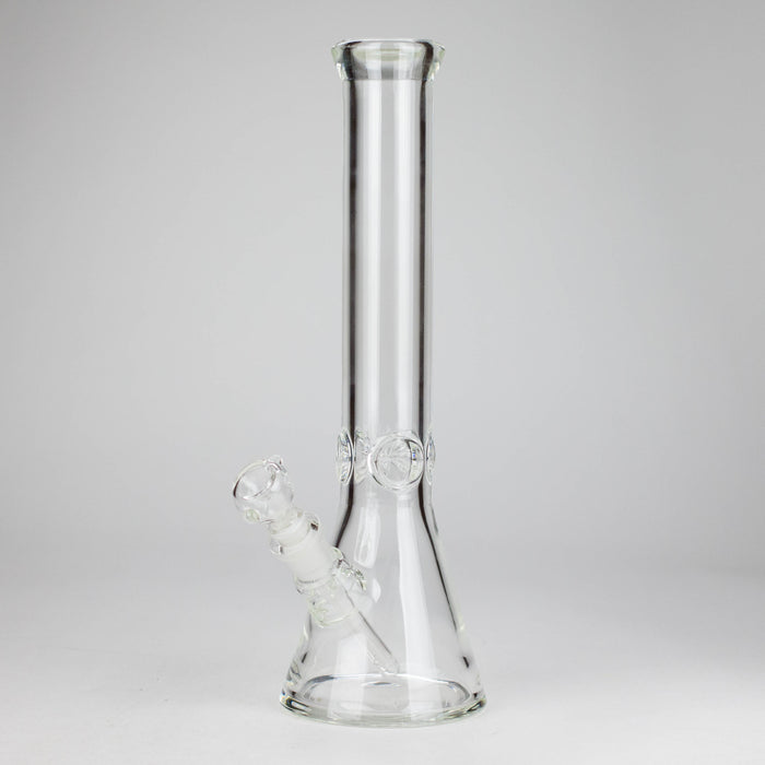 14" Thick: 7mm Heavy Base Beaker Glass Bong-Clear Glass Bong HALLO GLASS