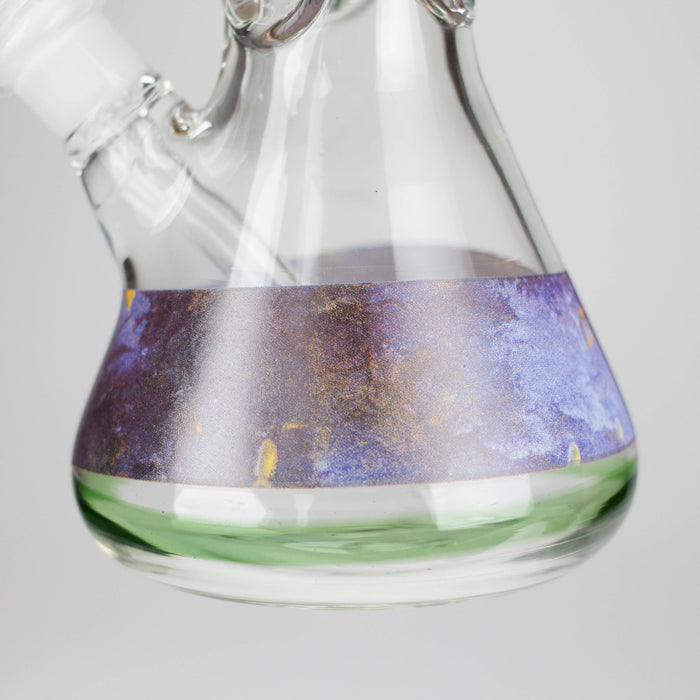 12" Sticker Glass Beaker Bong – 7mm Thick (Assorted) Glass Bong HALLO GLASS