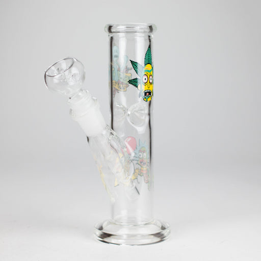 8" Cylinder Tube Glass Bong – 4mm Thick Glass Bong HALLO GLASS