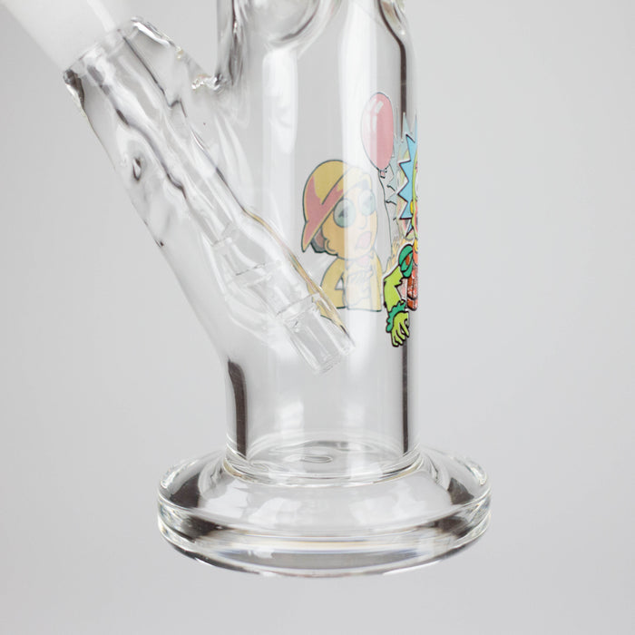 8" Cylinder Tube Glass Bong – 4mm Thick Glass Bong HALLO GLASS