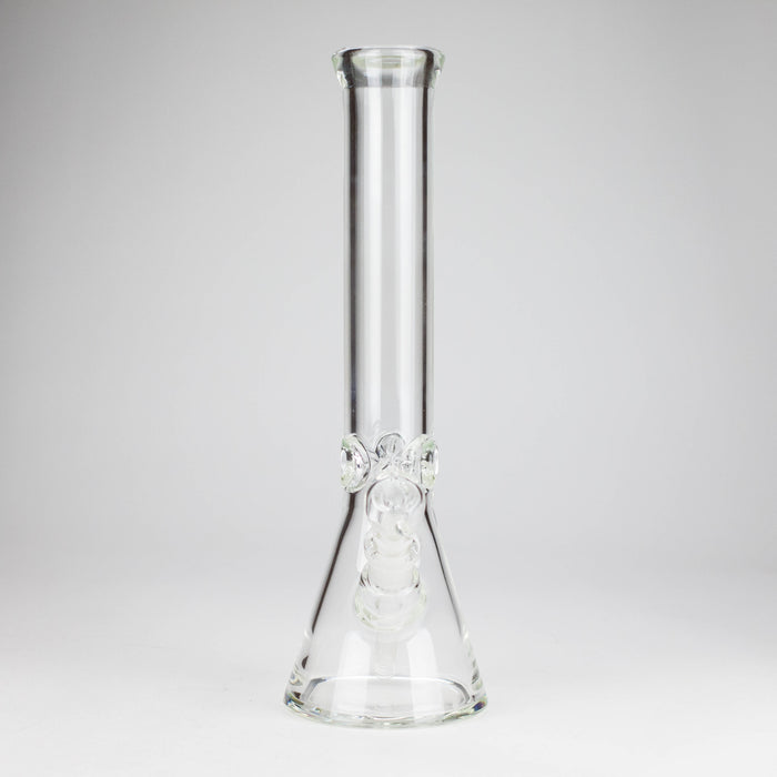 14" Thick: 7mm Heavy Base Beaker Glass Bong-Clear Glass Bong HALLO GLASS