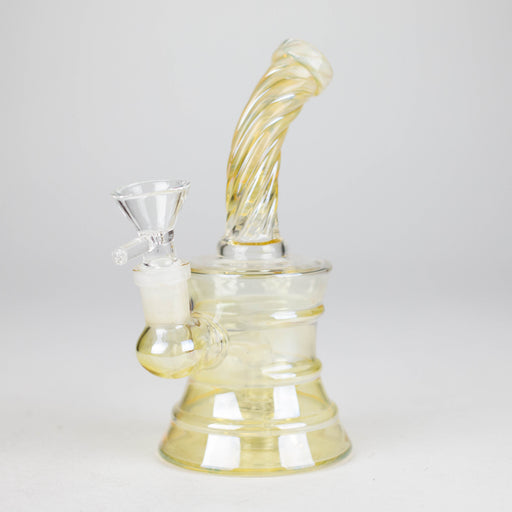 6" Drum Tank Twist Glass Bong Glass Bong HALLO GLASS