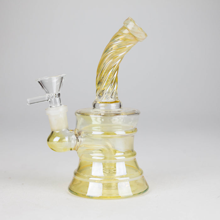 6" Drum Tank Twist Glass Bong Glass Bong HALLO GLASS