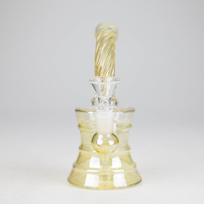 6" Drum Tank Twist Glass Bong Glass Bong HALLO GLASS