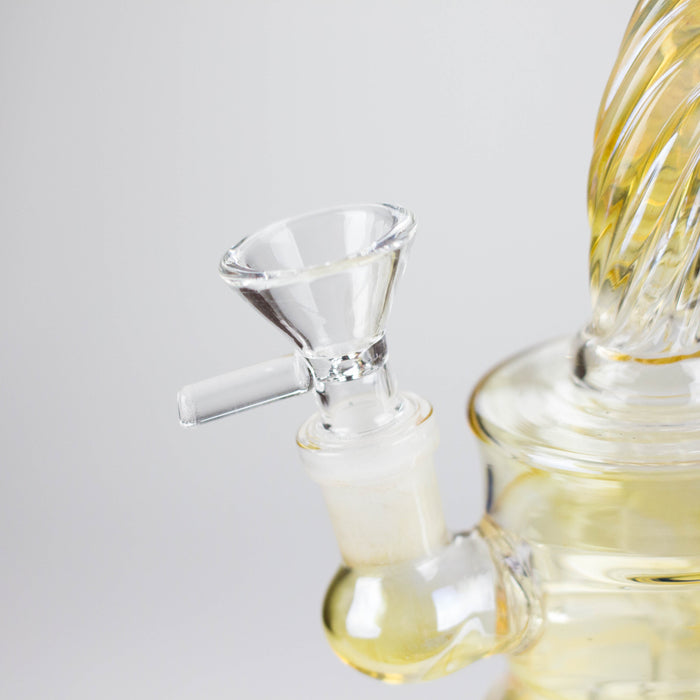 6" Drum Tank Twist Glass Bong Glass Bong HALLO GLASS