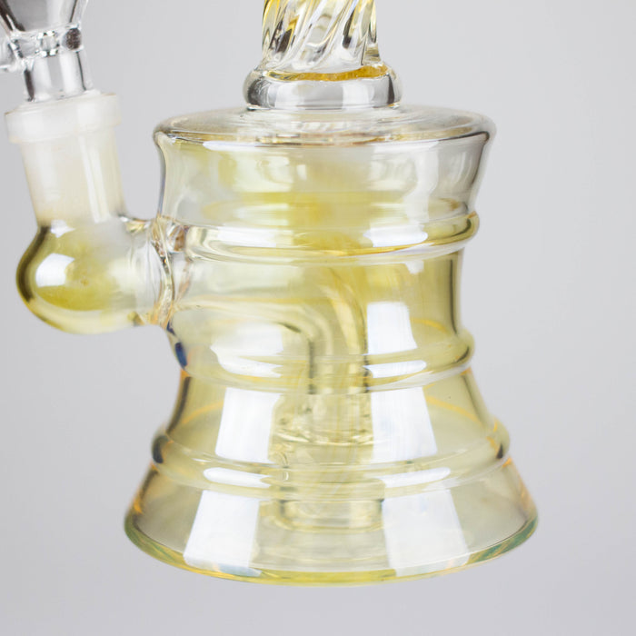 6" Drum Tank Twist Glass Bong Glass Bong HALLO GLASS