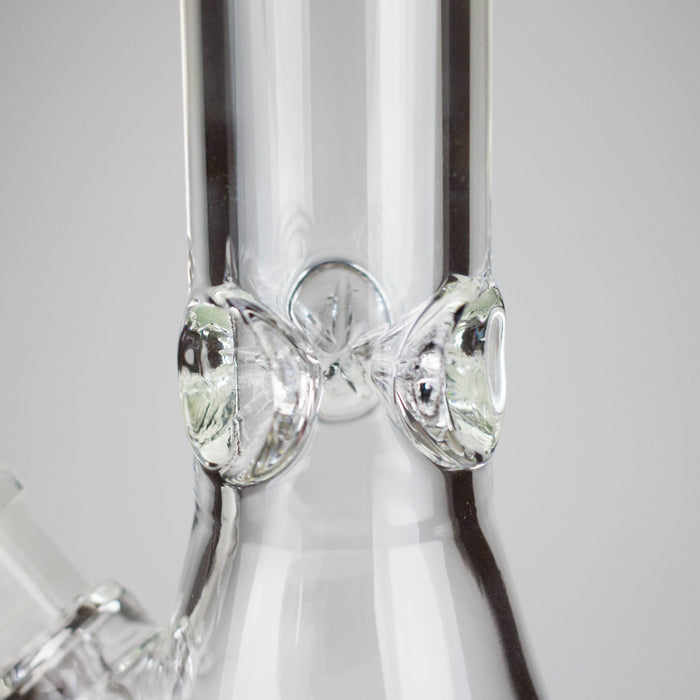 14" Thick: 7mm Heavy Base Beaker Glass Bong-Clear Glass Bong HALLO GLASS