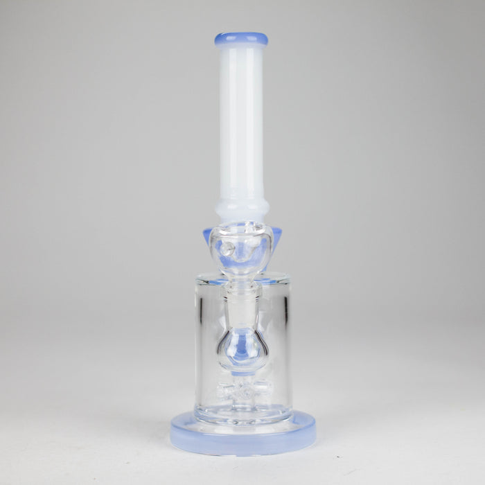8" Tank Glass Bong – Donut Diffuser (Assorted) Glass Bong HALLO GLASS