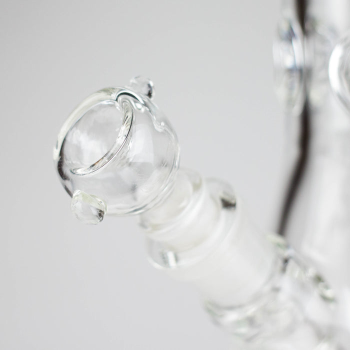 14" Thick: 7mm Heavy Base Beaker Glass Bong-Clear Glass Bong HALLO GLASS
