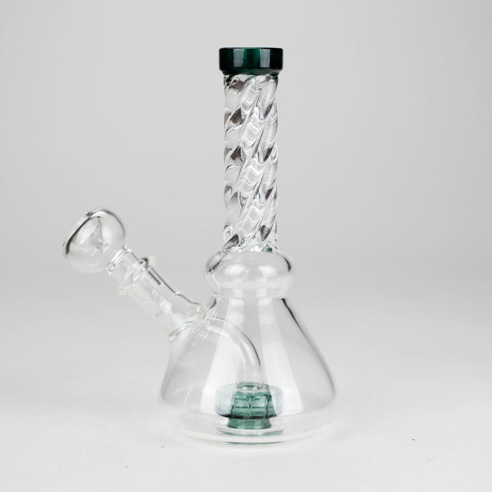 6" Conical Base Glass Bong – Shower Diffuser (Assorted) Glass Bong HALLO GLASS