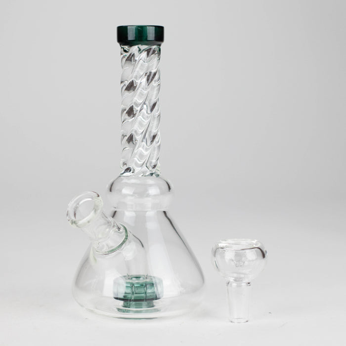 6" Conical Base Glass Bong – Shower Diffuser (Assorted) Glass Bong HALLO GLASS