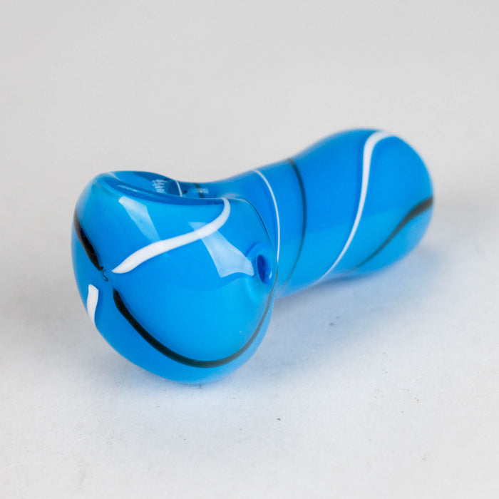 3" Solid Color Peanut (Pack of 2pcs) Hand Pipe – , Matching Color Glass Pipe HALLO GLASS