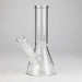 8" Clear Beaker Glass Bong – 4mm Thick Glass Bong HALLO GLASS