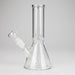 8" Clear Beaker Glass Bong – 4mm Thick Glass Bong HALLO GLASS