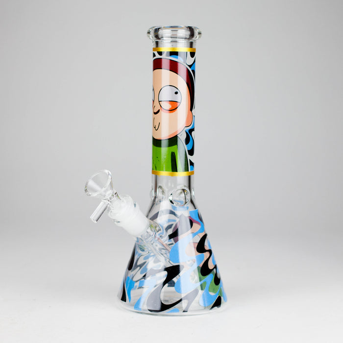 10" Glow-in-the-Dark Glass Beaker Bong [BH1351] Glass Bong 777 Smoke Design 3