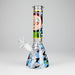 10" Glow-in-the-Dark Glass Beaker Bong [BH1351] Glass Bong 777 Smoke Design 3