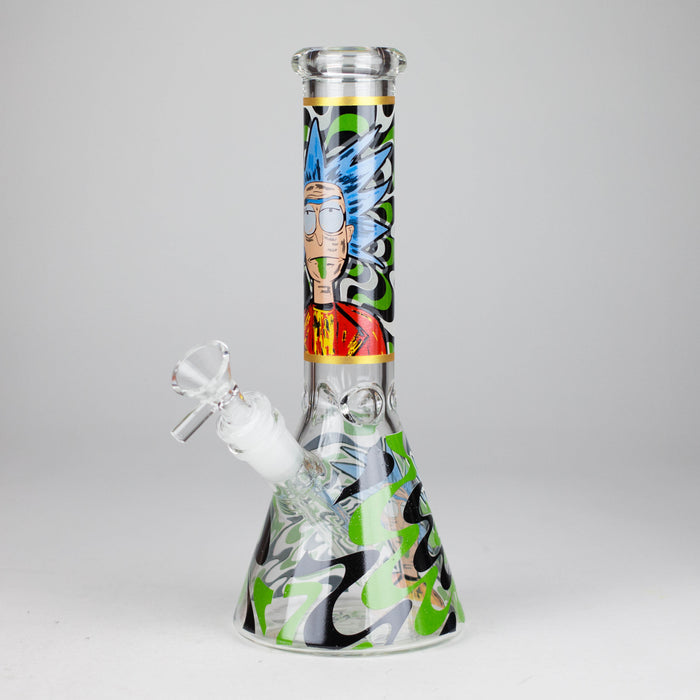 10" Glow-in-the-Dark Glass Beaker Bong [BH1351] Glass Bong 777 Smoke Design 4