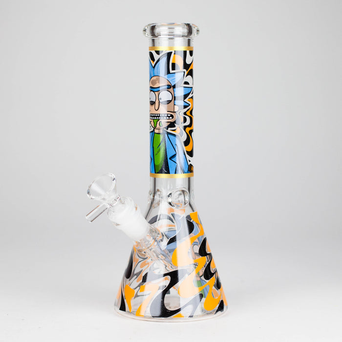 10" Glow-in-the-Dark Glass Beaker Bong [BH1351] Glass Bong 777 Smoke Design 5