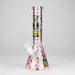 10" Sugar Skull Design Glass Beaker Bong Glass Bong 777 Smoke Red