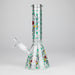 10" Sugar Skull Design Glass Beaker Bong Glass Bong 777 Smoke