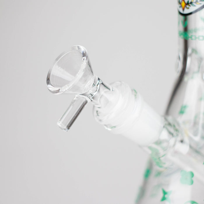 10" Sugar Skull Design Glass Beaker Bong Glass Bong 777 Smoke