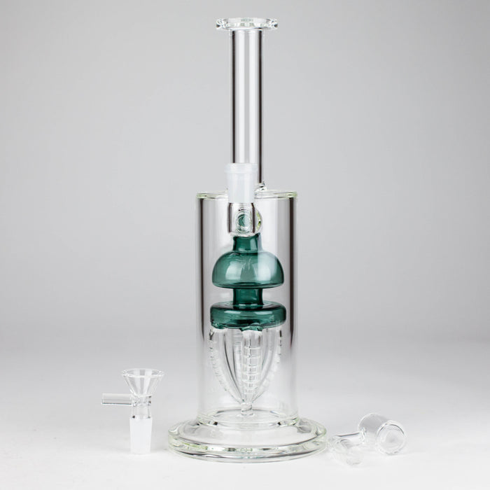 11" 2-in-1 Glass Dab Rig with Percolator [BH141] Glass Bong 777 Smoke