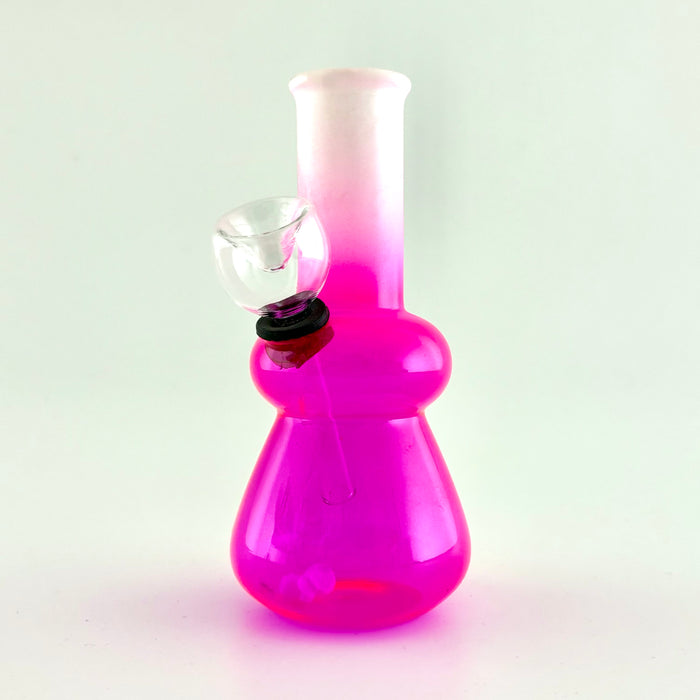 5" Mini Colour Water Pipe - 10 Assorted Colours Glass Bong Super Supplys Inc Pink