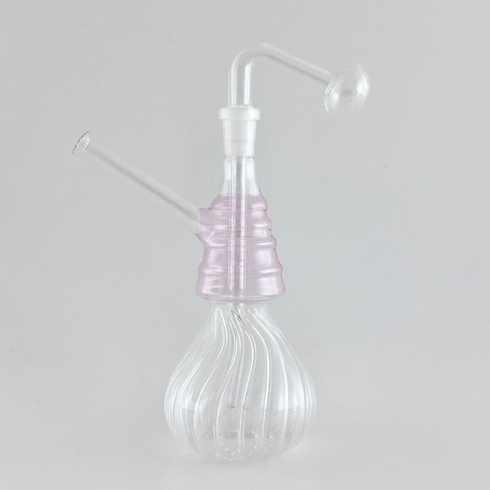 7“ Swirl Oil Burner Bubbler Glass Rig Super Supplys Inc Pink