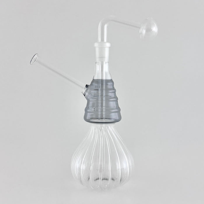 7“ Swirl Oil Burner Bubbler Glass Rig Super Supplys Inc Grey