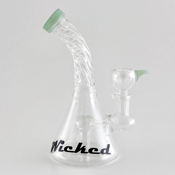 Wicked | 6" Swirl Dab Rig Glass Bong Super Supplys Inc Green