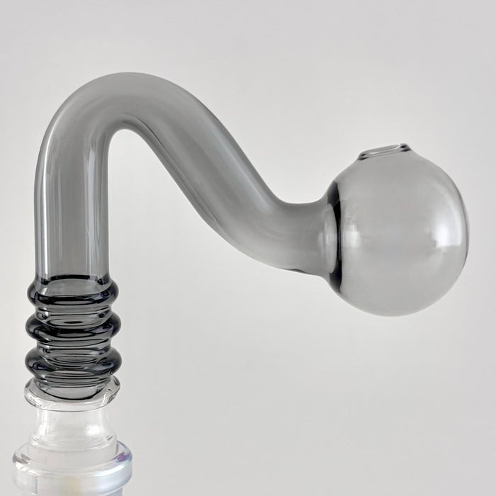 Glass Oil Burner Attachment - 5 Colors - 2CT Banger · Oil Burner Super Supplys Inc Grey