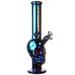 Fortune | 14" 7mm Electroplated Skull Glass Bong Glass Bong Fortune Electric Blue