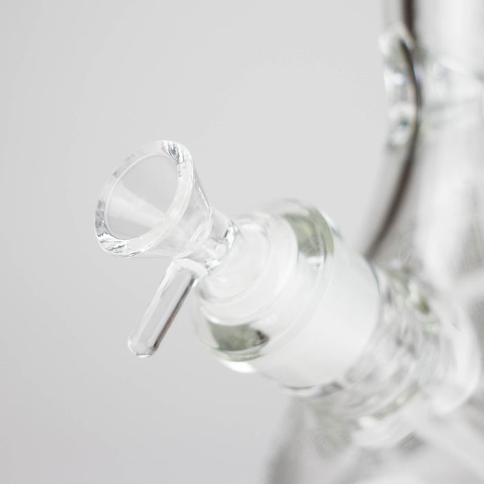 14" Glow-in-the-Dark Egyptian Design Beaker Bong – 7mm Thick Glass Bong Small Biz Distributors
