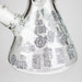 14" Glow-in-the-Dark Egyptian Design Beaker Bong – 7mm Thick Glass Bong Small Biz Distributors