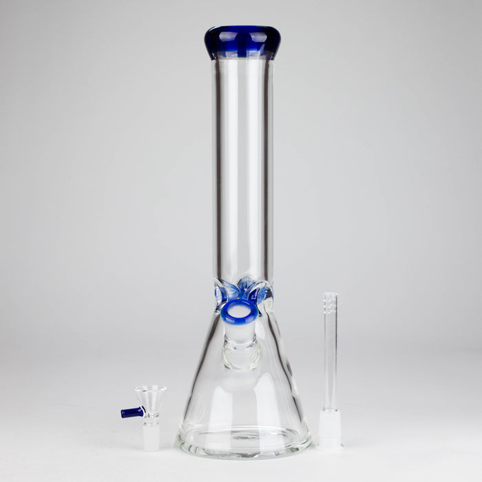 14" Thick: 7mm Heavy Base Beaker Glass Bong 5-Colors Glass Bong HALLO GLASS