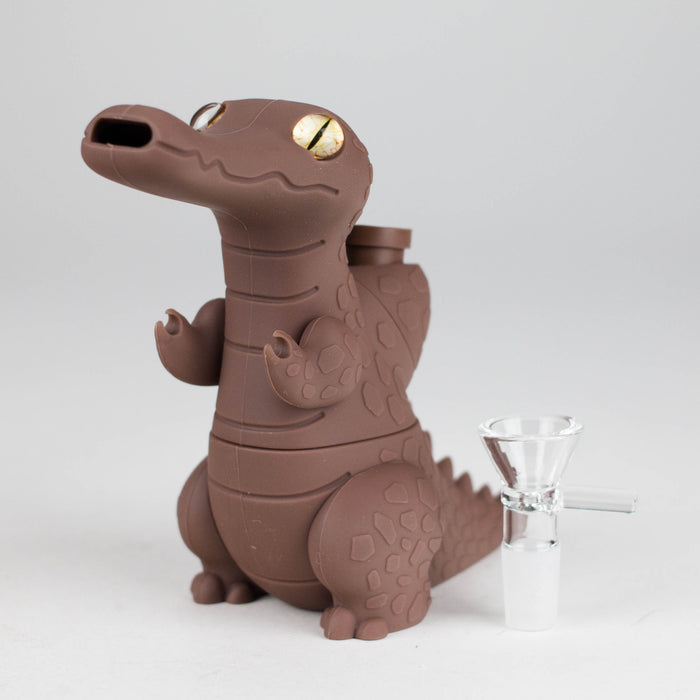 6" Crocodile water pipe Resin · Silicone · Plastic Bong JJ Distribution