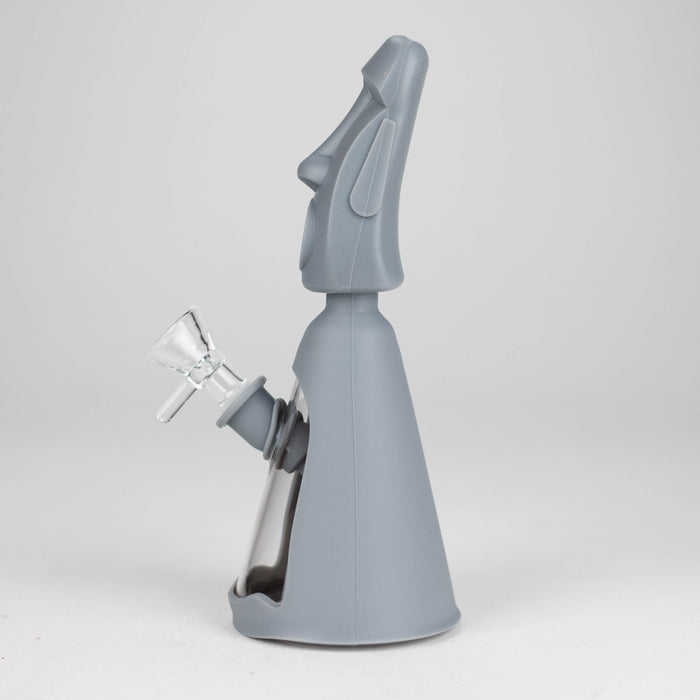 8" Resurrected stone statue water pipe Resin · Silicone · Plastic Bong JJ Distribution