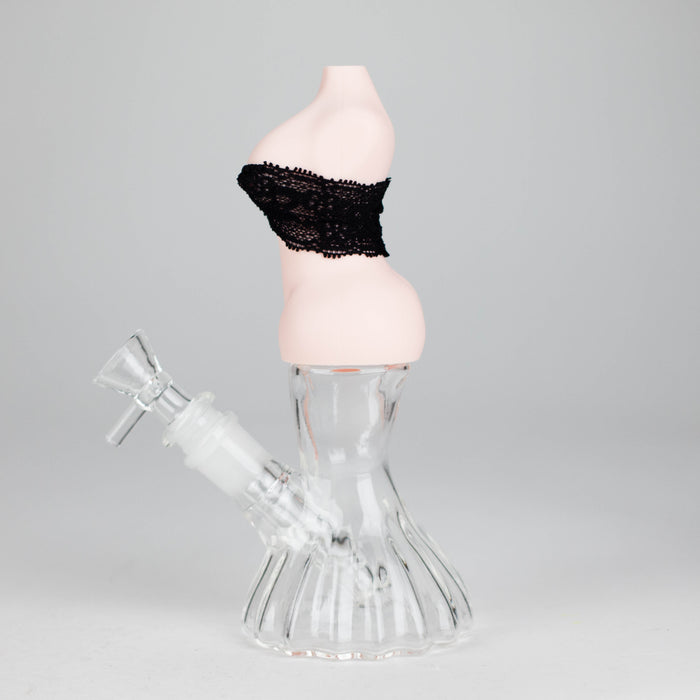 8" Glamourous water pipe Resin · Silicone · Plastic Bong JJ Distribution