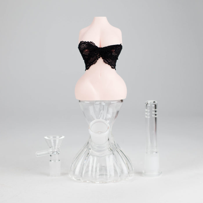 8" Glamourous water pipe Resin · Silicone · Plastic Bong JJ Distribution