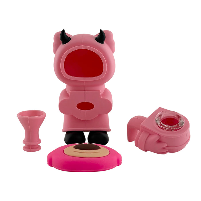 6" Pink Bear Silicone Water Pipe Resin · Silicone · Plastic Bong Super Supplys Inc