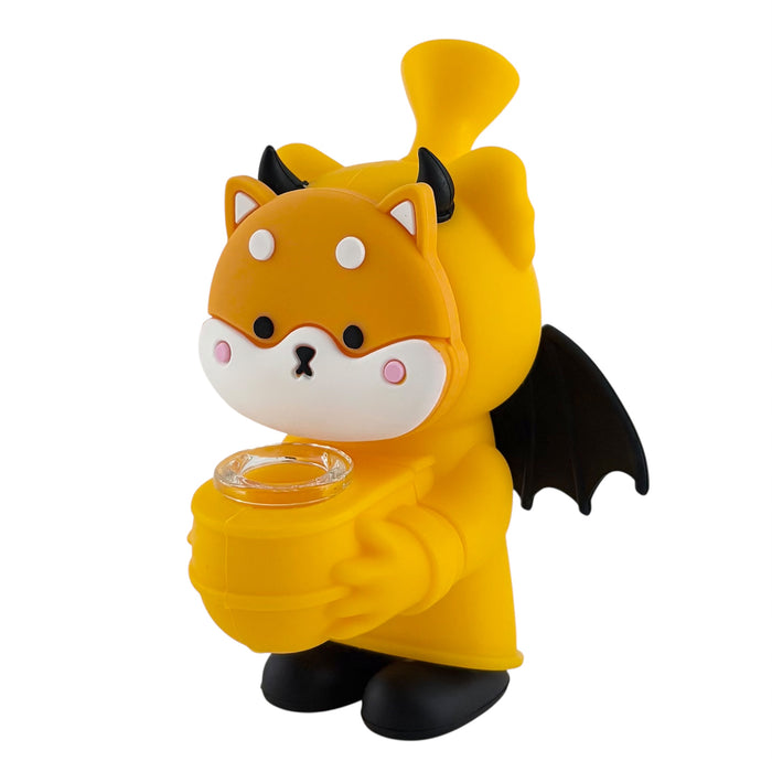 6" Shiba Inu Silicone Water Pipe Resin · Silicone · Plastic Bong Super Supplys Inc