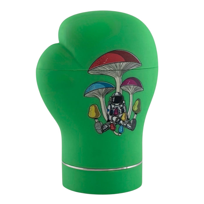 4-Piece Mushroom Boxing Glove Shaped Grinder – Assorted Colors - Display of 6 Display Pack Super Supplys Inc
