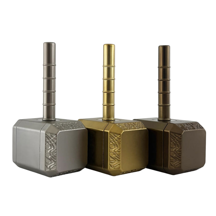 Hammer Style 4-Piece Metal Grinder with Built-In Pipe – Assorted Colors-6CT Display Pack Super Supplys Inc